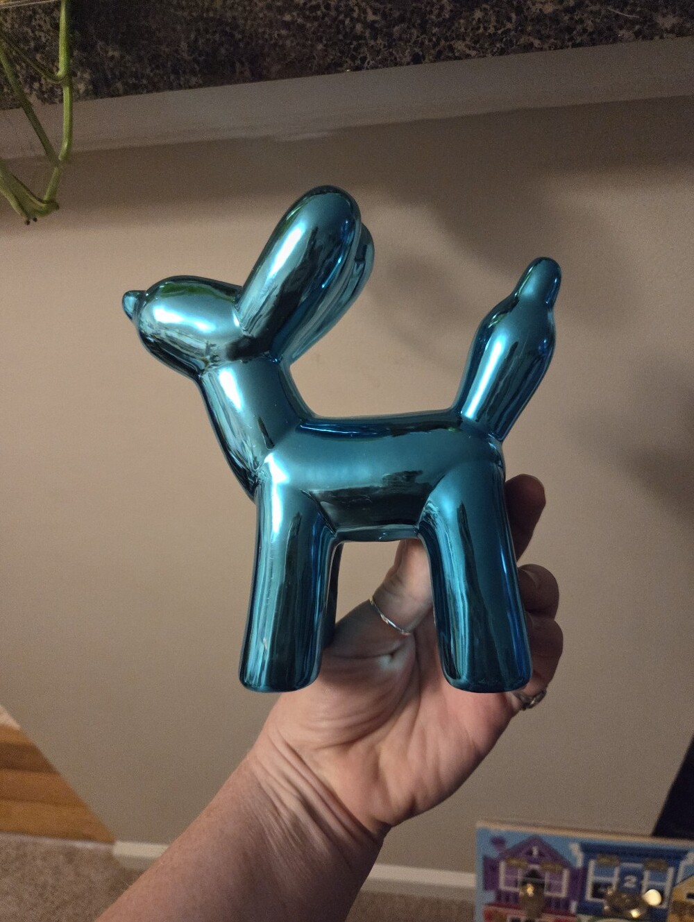 Balloon Dog Sculpture Blue, Aesthetic Decorative Dog Statue, Fun, Small Balloon